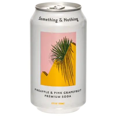 Something & Nothing Pineapple & Pink Grapefruit Premium Soda 12x330ml Can