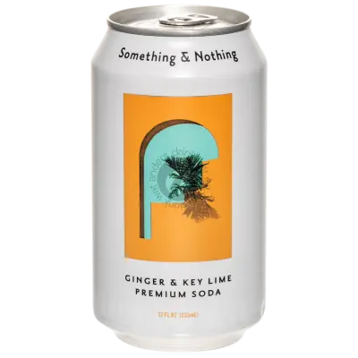 Something & Nothing Ginger & Key Lime Premium Soda 12x330ml Can