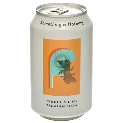 Something & Nothing Ginger & Key Lime Premium Soda 12x330ml Can